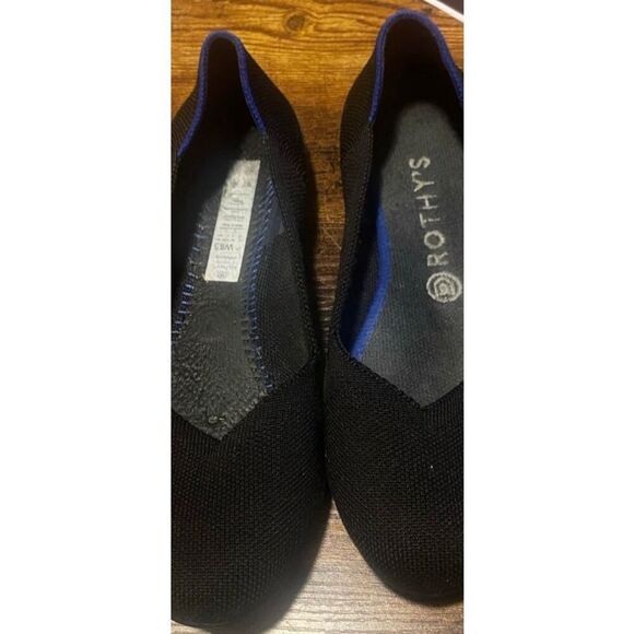Rothy’s The Point Wm’s Size 8.5 Black Knit Flats  Recycled Material Slip-On Shoe - Picture 9 of 9